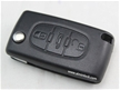 Peugeot 3-button Flip Remote Key She...